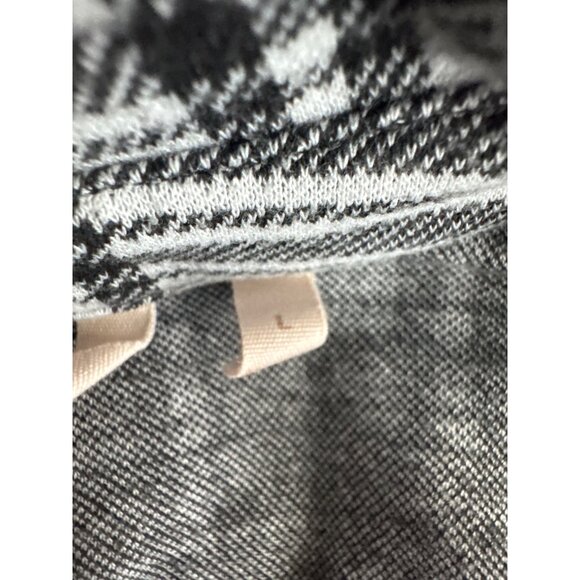 Soft Surroundings Ryden Buffalo Plaid Peplum Tunic Black White size large - Picture 5 of 6